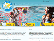 Tablet Screenshot of burnabywaterpolo.com